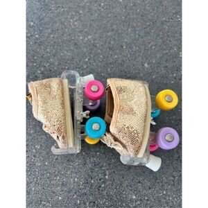 BUILD A BEAR Roller Skates & golden Shoes bundle
